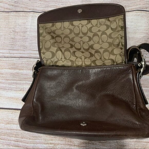 Coach Brown Leather Legacy Crossbody Purse - Picture 2 of 15